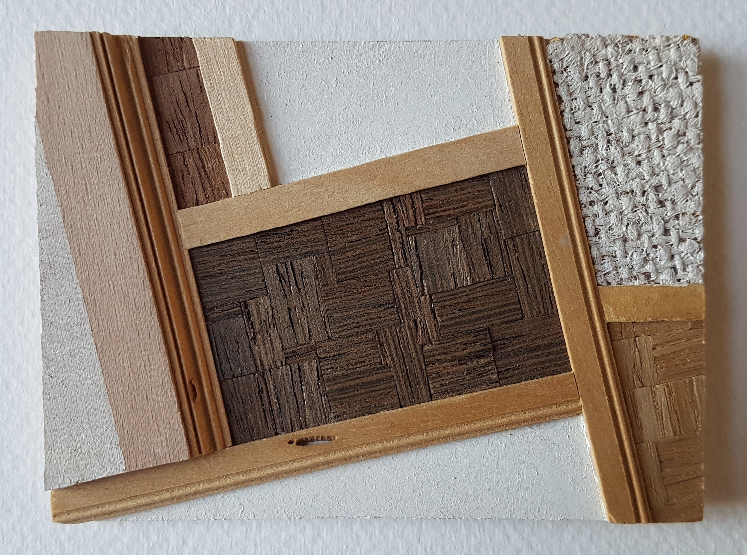 Series 64-29 (2013): wood veneers and mixed media 10cm x 8cm