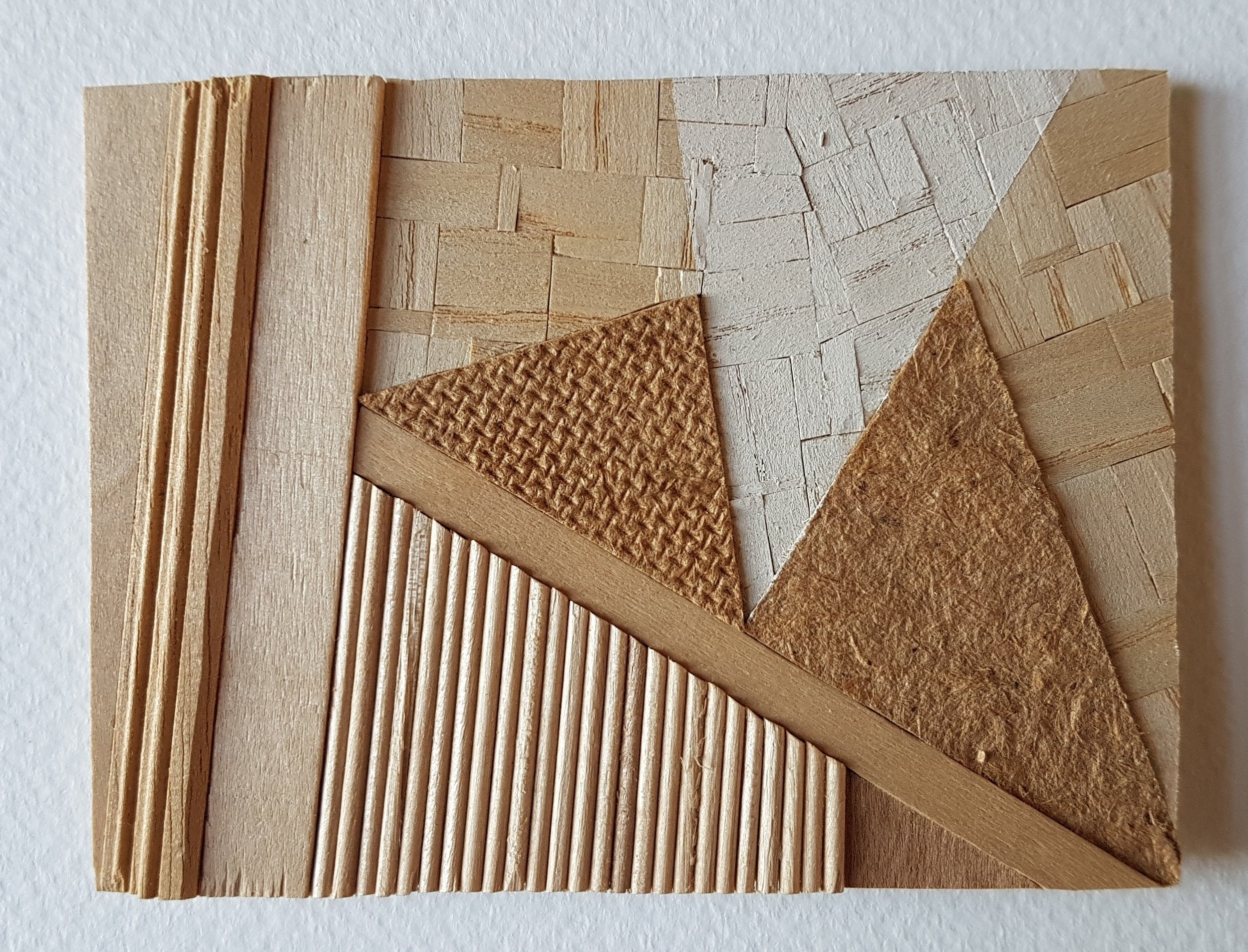 Series 64-33 (2013): wood veneers and mixed media 10cm x 8cm