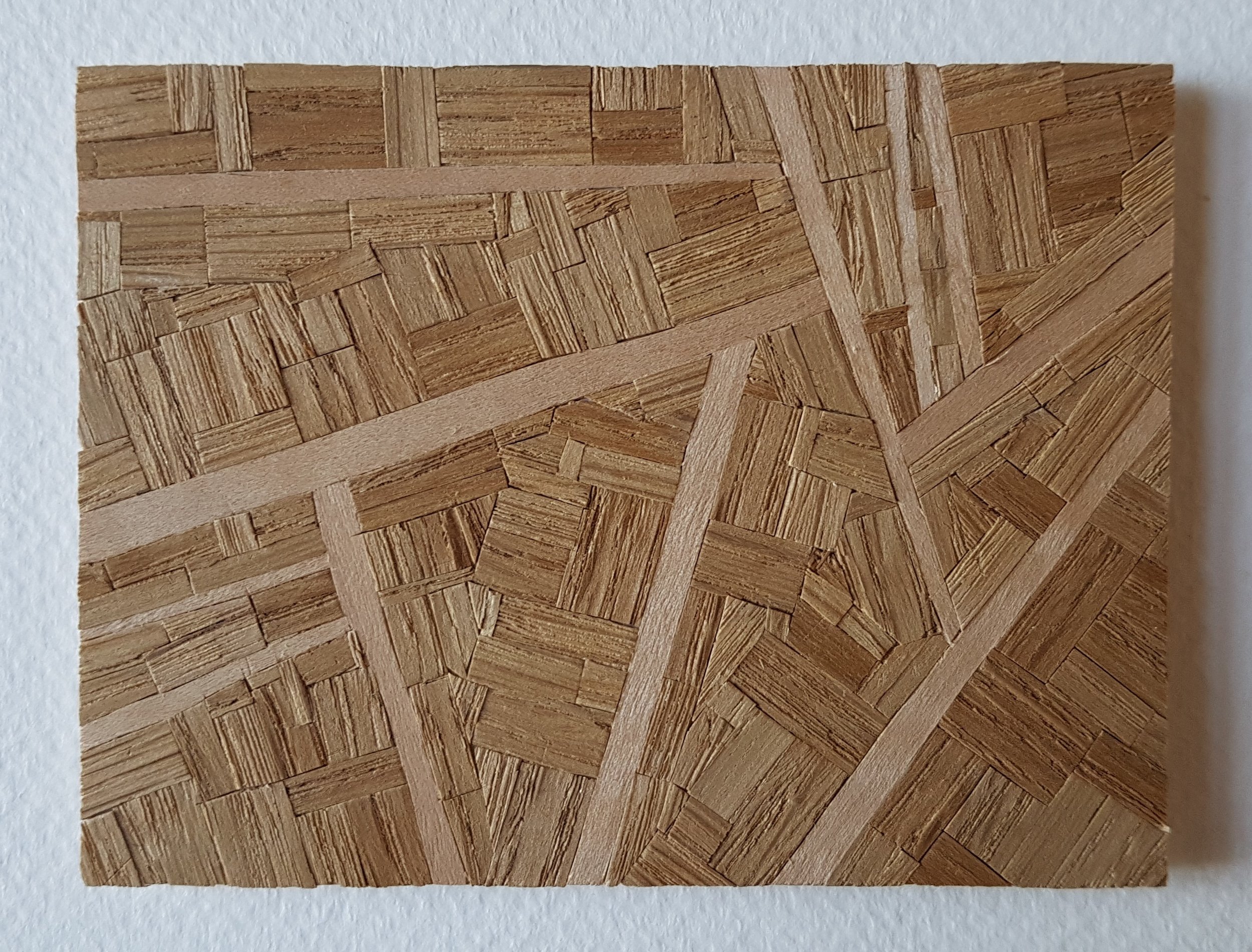 Series 64-35 (2013): wood veneers and mixed media 10cm x 8cm