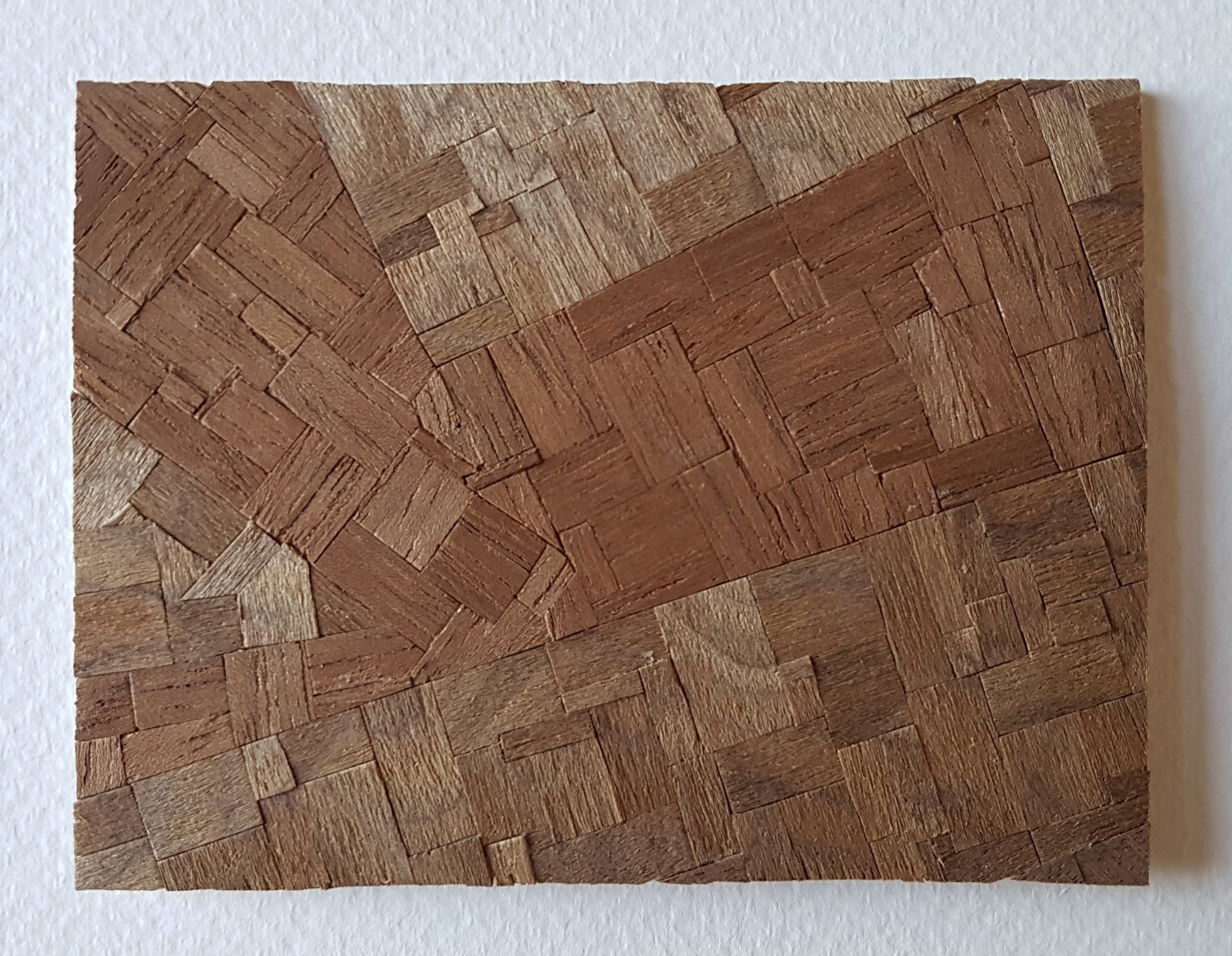 Series 64-41 (2013): wood veneers and mixed media 10cm x 8cm