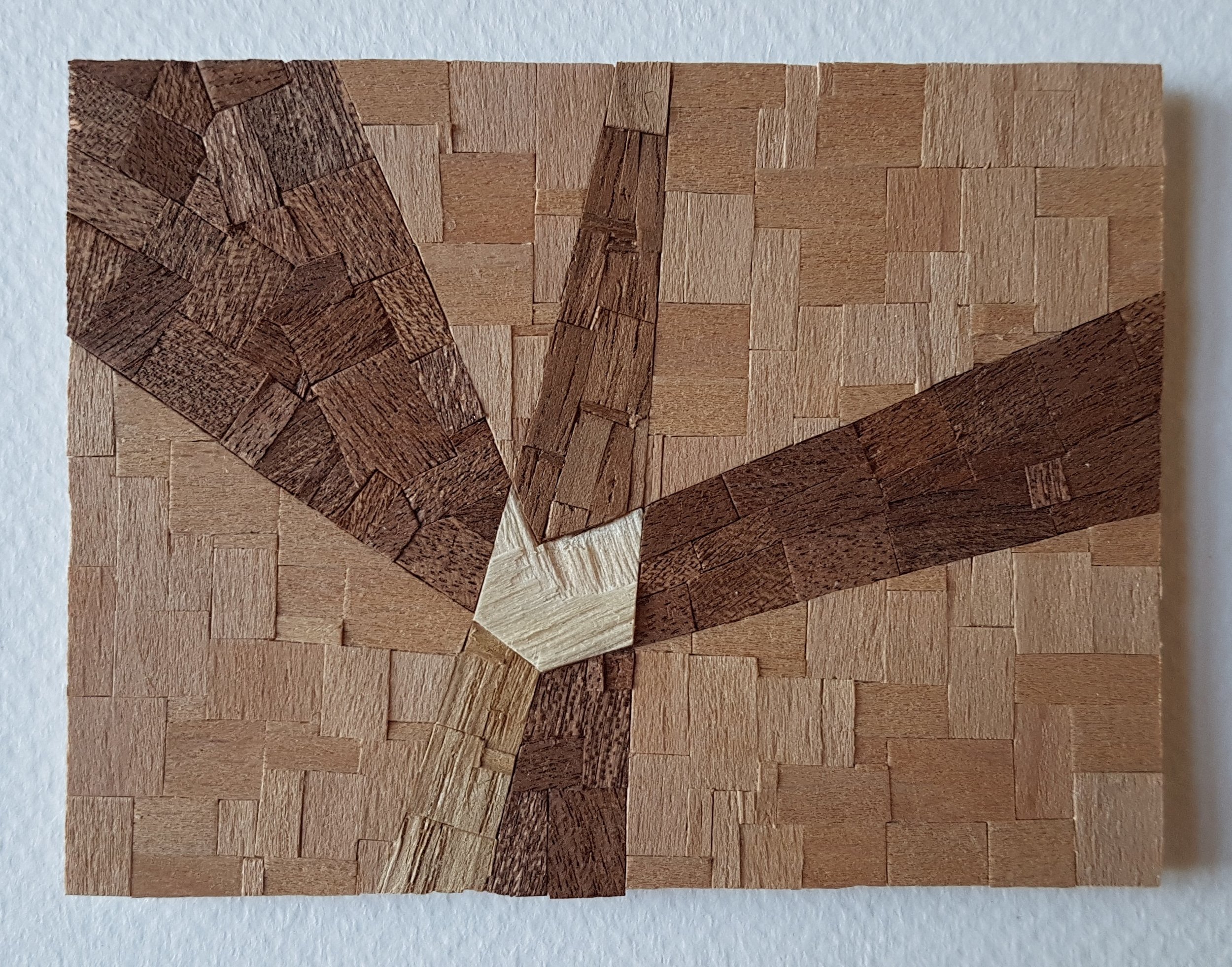 Series 64-40 (2013): wood veneers and mixed media 10cm x 8cm