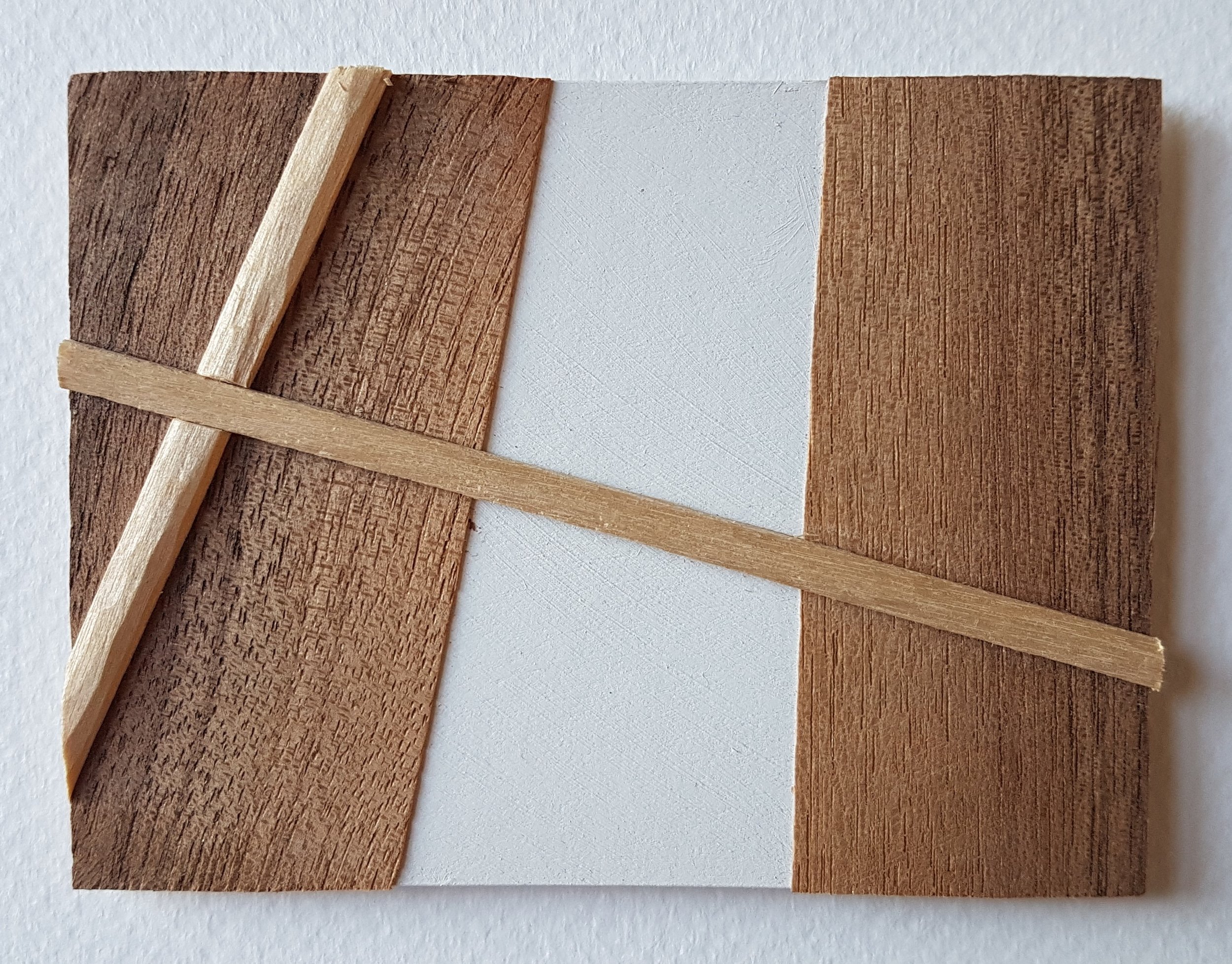 Series 64-42 (2013): wood veneers and mixed media 10cm x 8cm