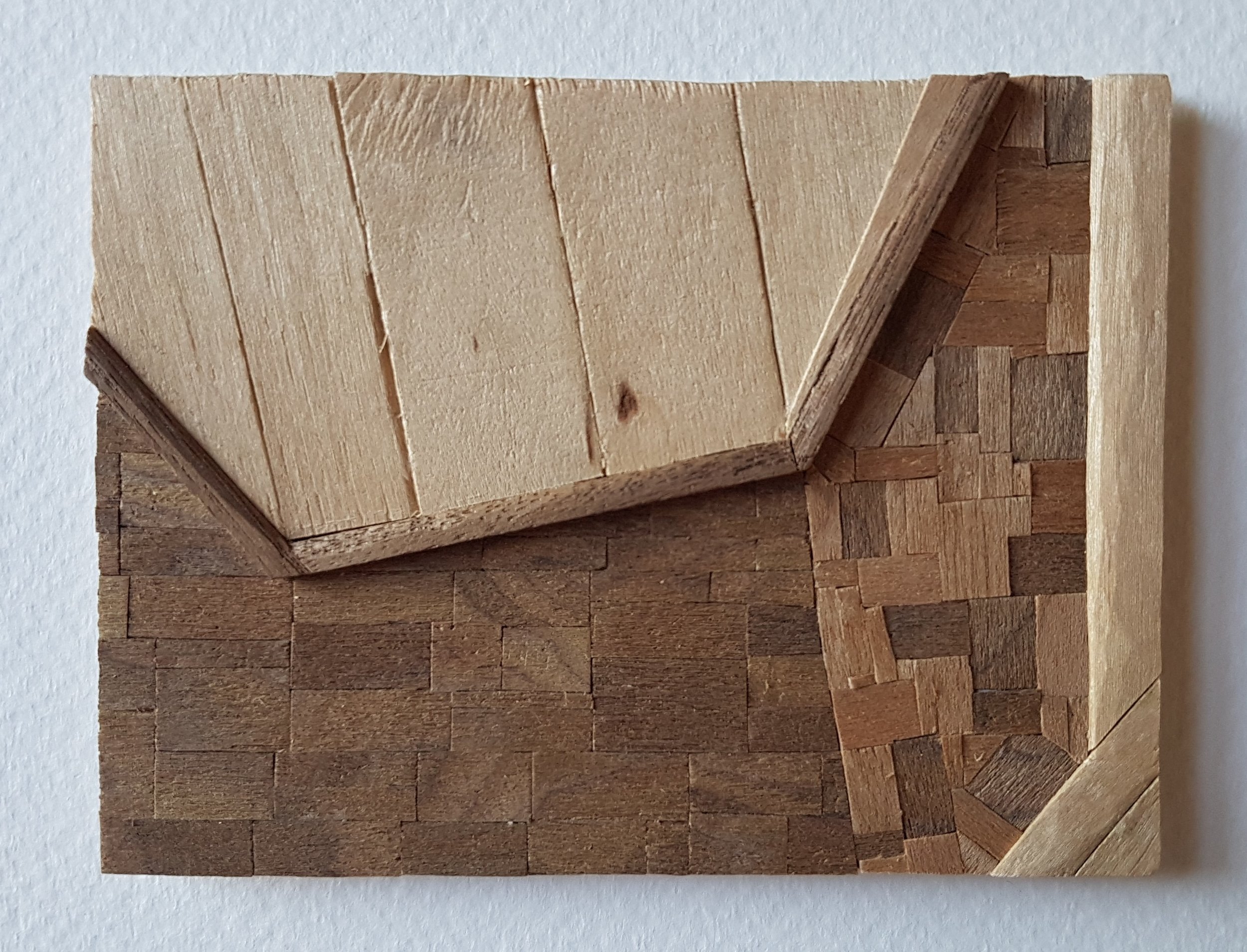 Series 64-47 (2013): wood veneers and mixed media 10cm x 8cm