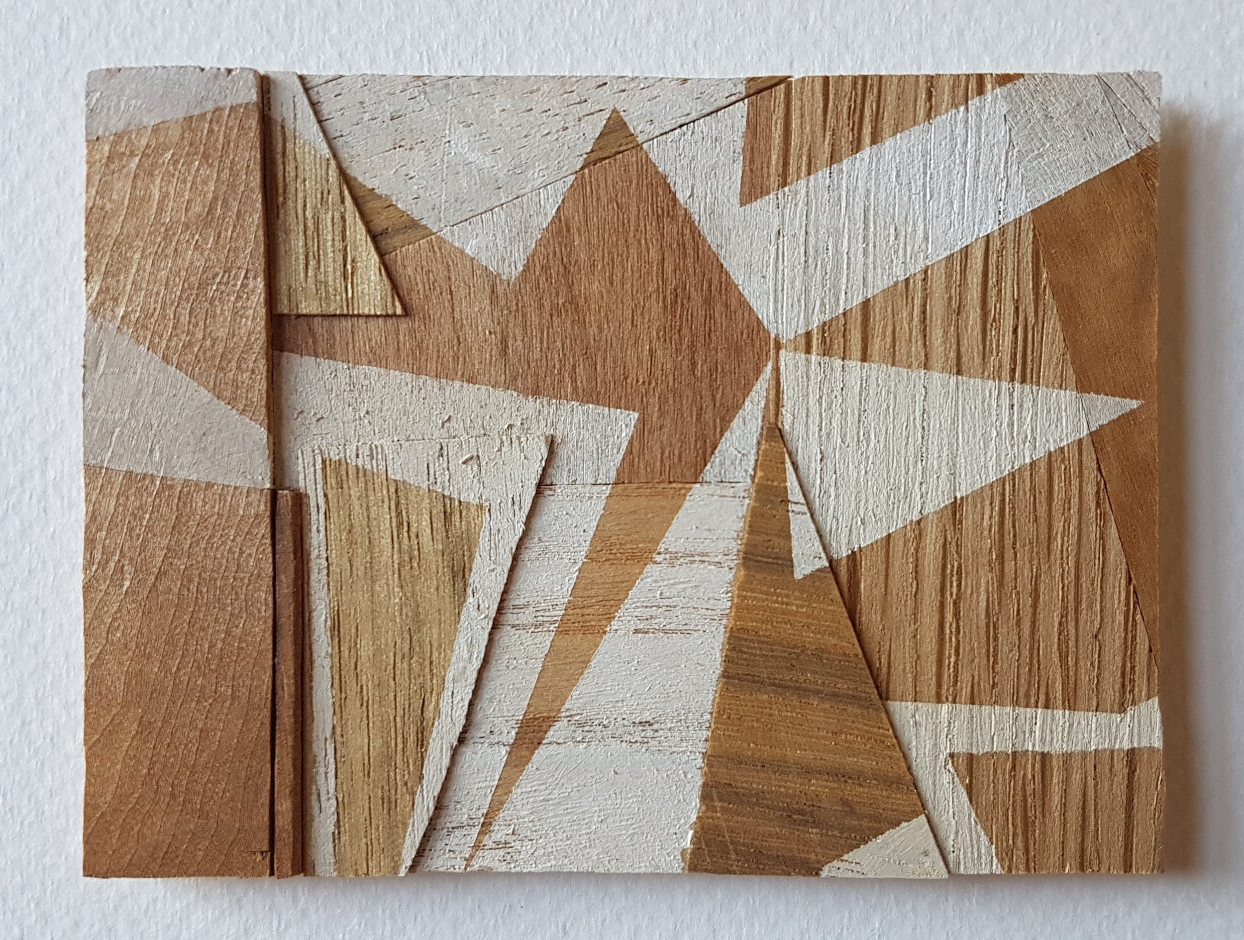 Series 64-48 (2013): wood veneers and mixed media 10cm x 8cm