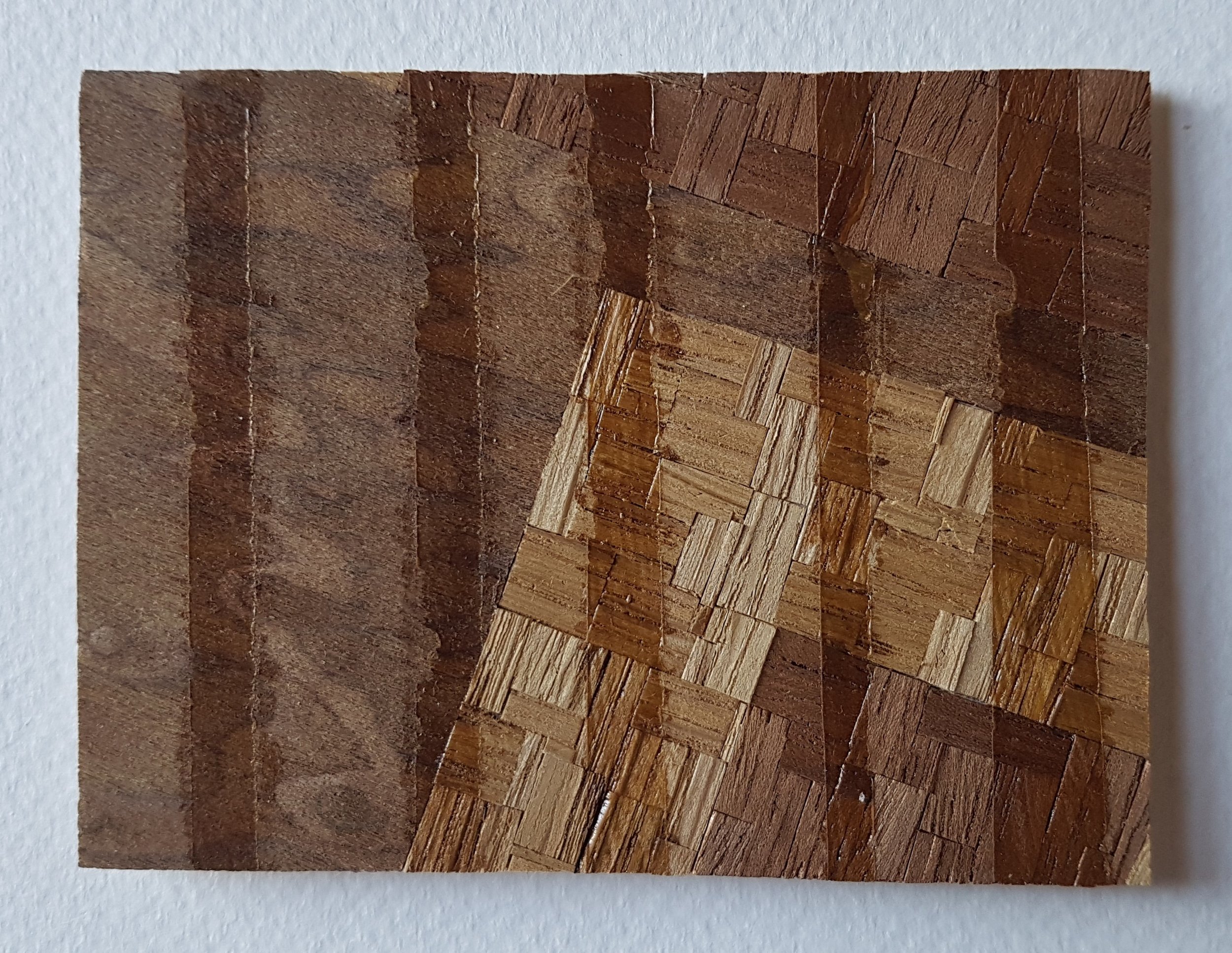 Series 64-54 (2013): wood veneers and mixed media 10cm x 8cm