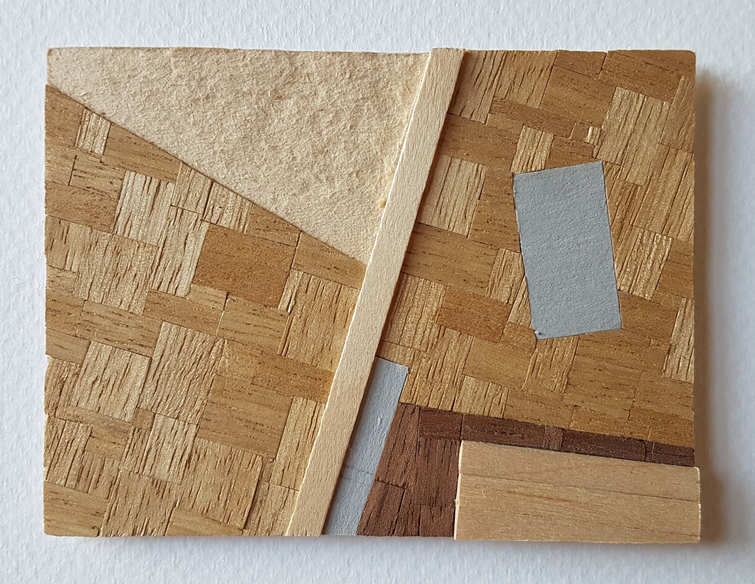 Series 64-59 (2013): wood veneers and mixed media 10cm x 8cm
