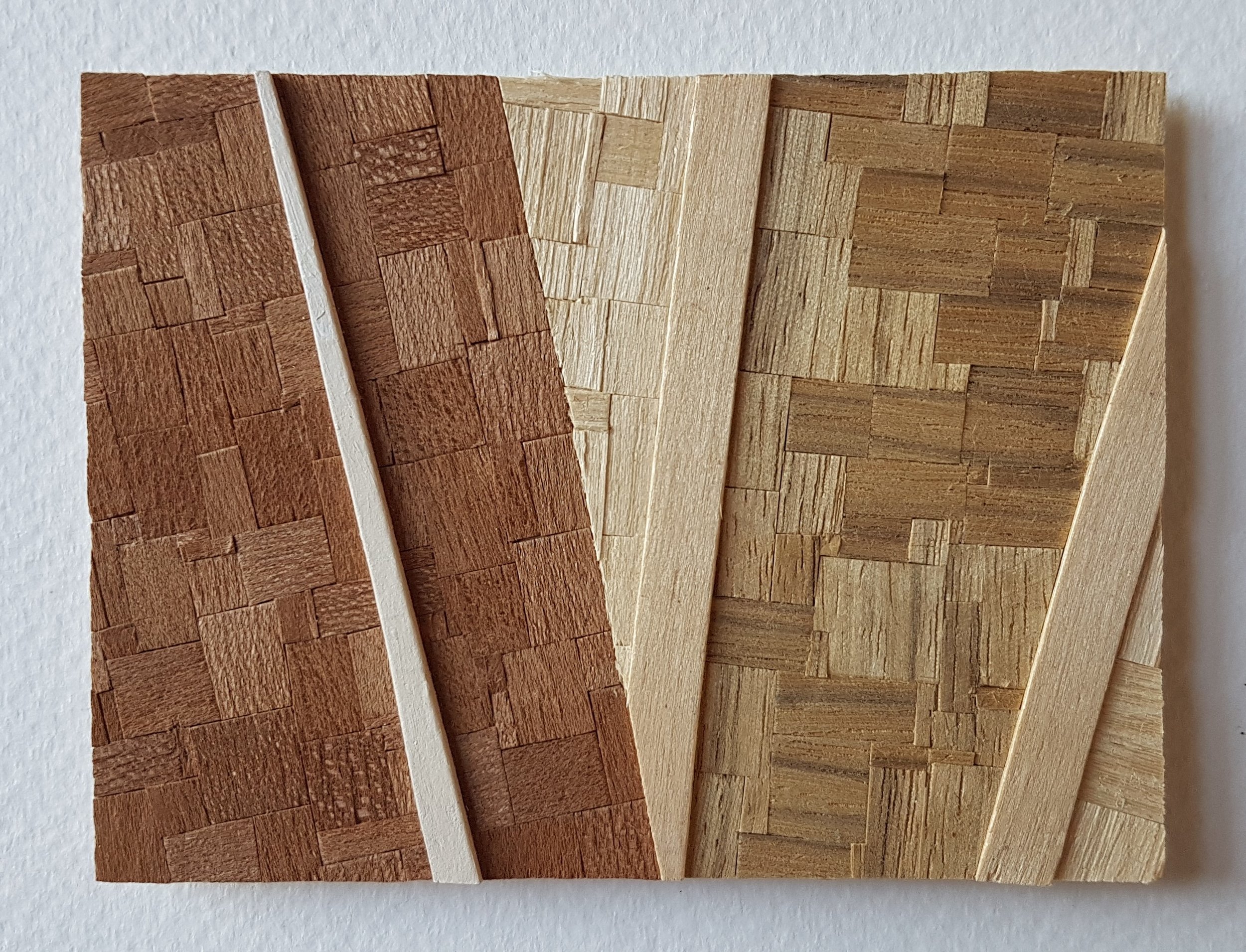 Series 64-62 (2013): wood veneers and mixed media 10cm x 8cm