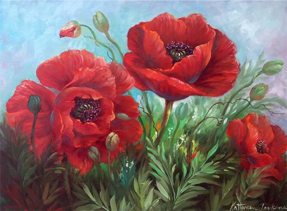 SCARLET POPPIES PAINTING PACK — Gary & Kathwren Jenkins Painting with ...