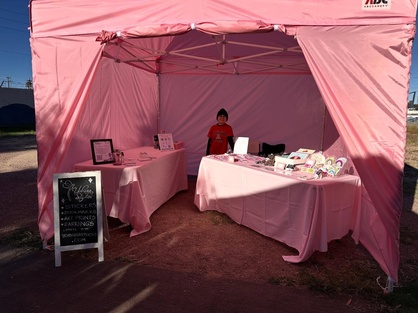 Yobana Studios is set up at the @terradelsolaquaticclub pool for their winter craft fair! Come say hello! We&rsquo;ll be here until 3pm. 💕