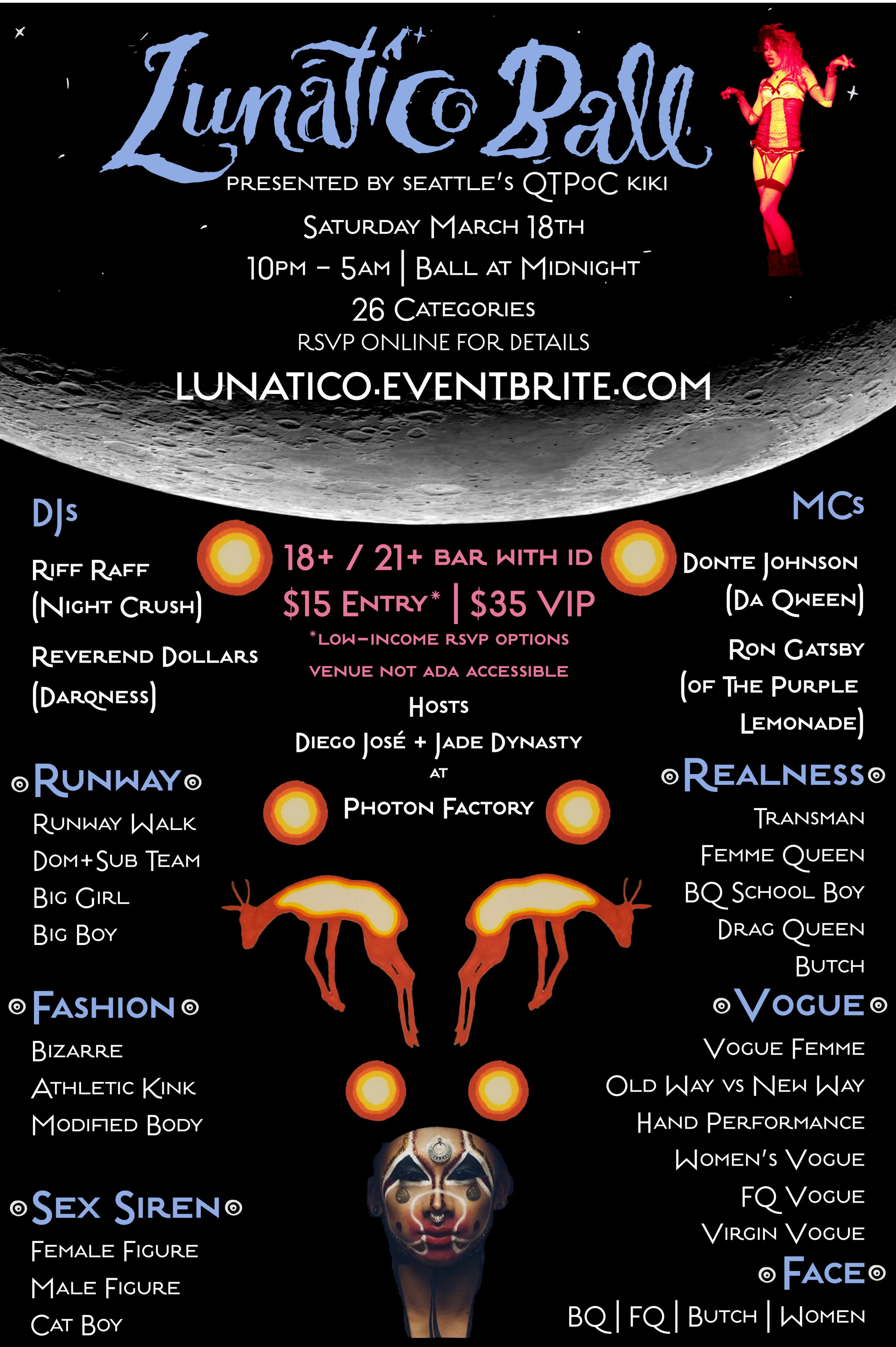 Poster by House of Luna Photo (bottom) from Jared Chung Illustrations by Alexander Evans Event logo by Photon Factory