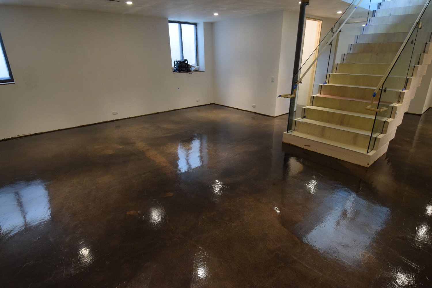 Birmingham Residence Basement | Stained Concrete Flooring Photos