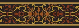 An example of an acid-etch, concrete stencil, border pattern from Modello that is too intricate and detailed to be reproduced through concrete engraving.