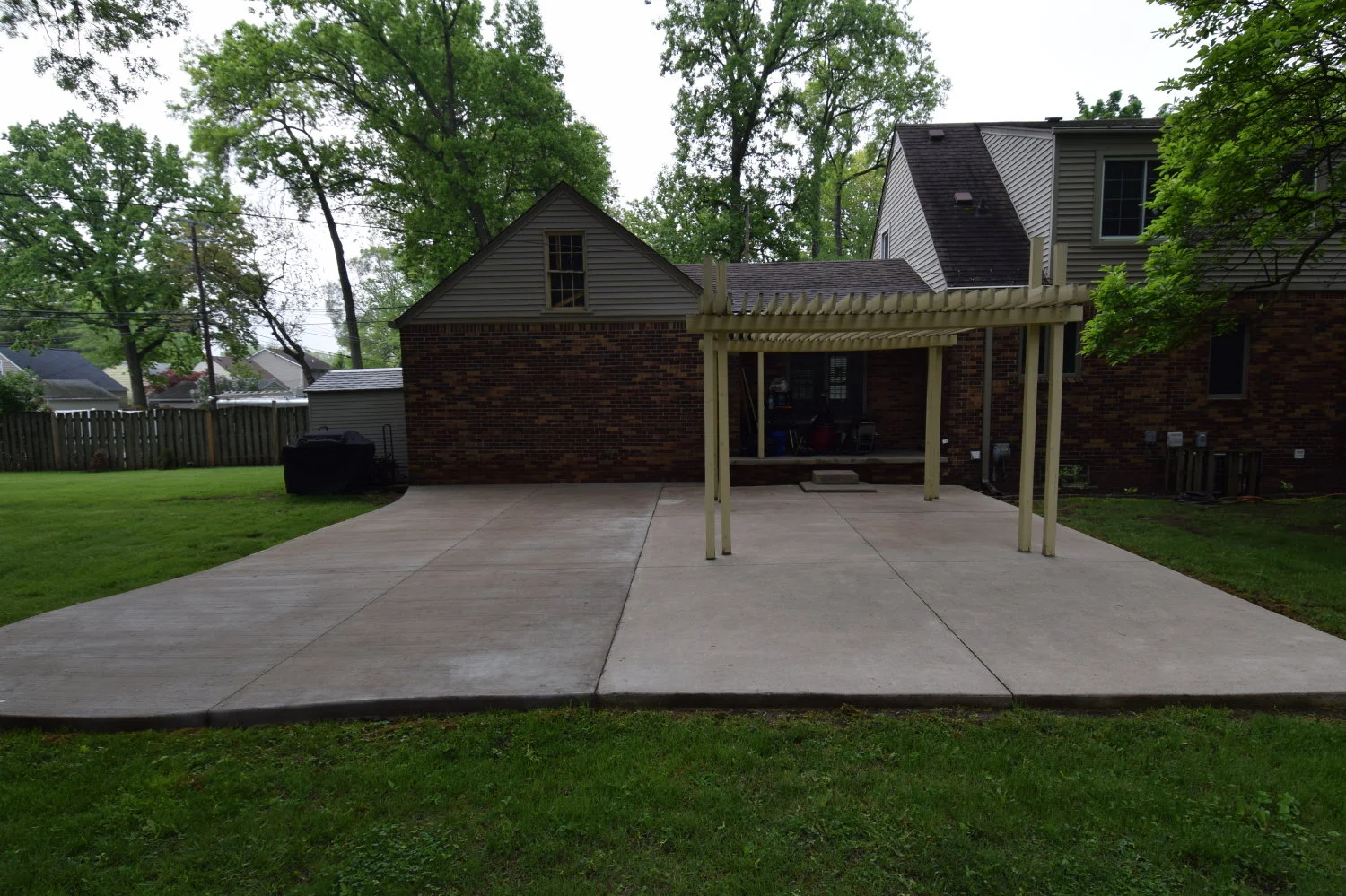 Concrete Patio After Pressure Washing