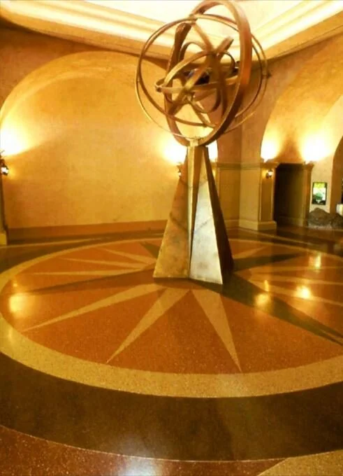 Stained Concrete Floor Compass.JPG