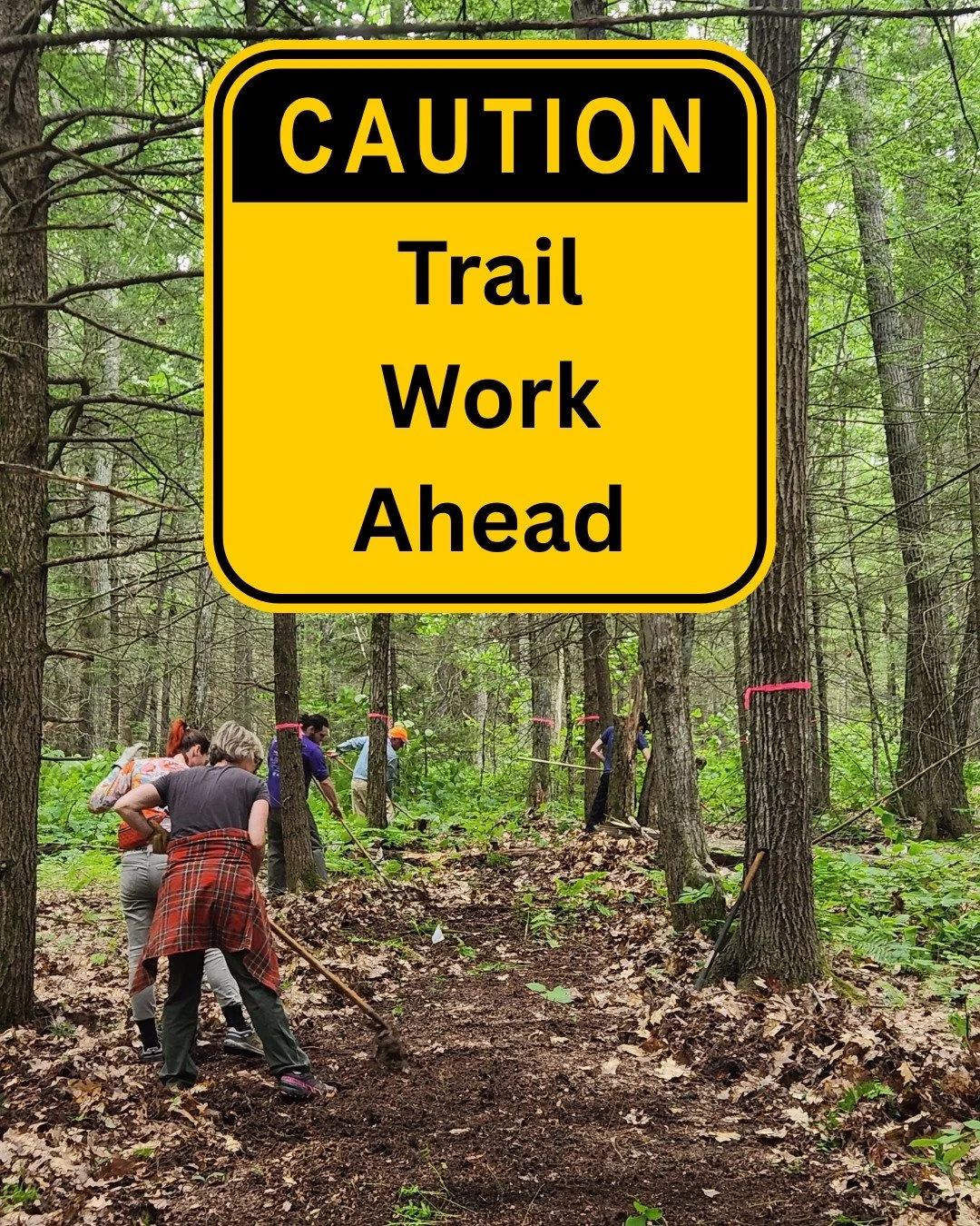 We're so excited to have a @maineconservationcorps trail crew working out at Community Park for the next week!

The crew will be working on some major trail improvements including building check steps into some slippery clay slopes. Be sure to say he