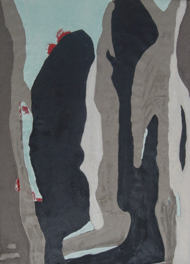 Sinew Dark | 48"h x 35"w | Acrylic On Canvas | Abstract Art | Dandridge Art | $2800