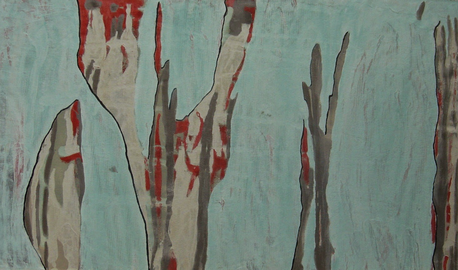 Sinew Light | 33"h x 55"w | Acrylic On Canvas | Abstract Art | Dandridge Art | SOLD