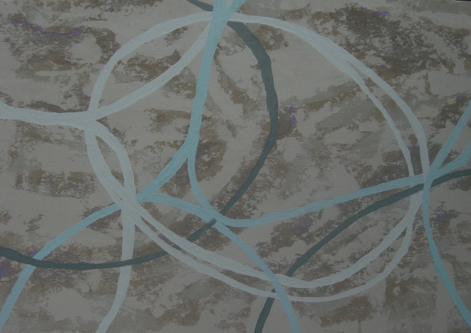 Circles | 32"h x 47"w | Acrylic On Canvas | Abstract Art | Dandridge Art | SOLD