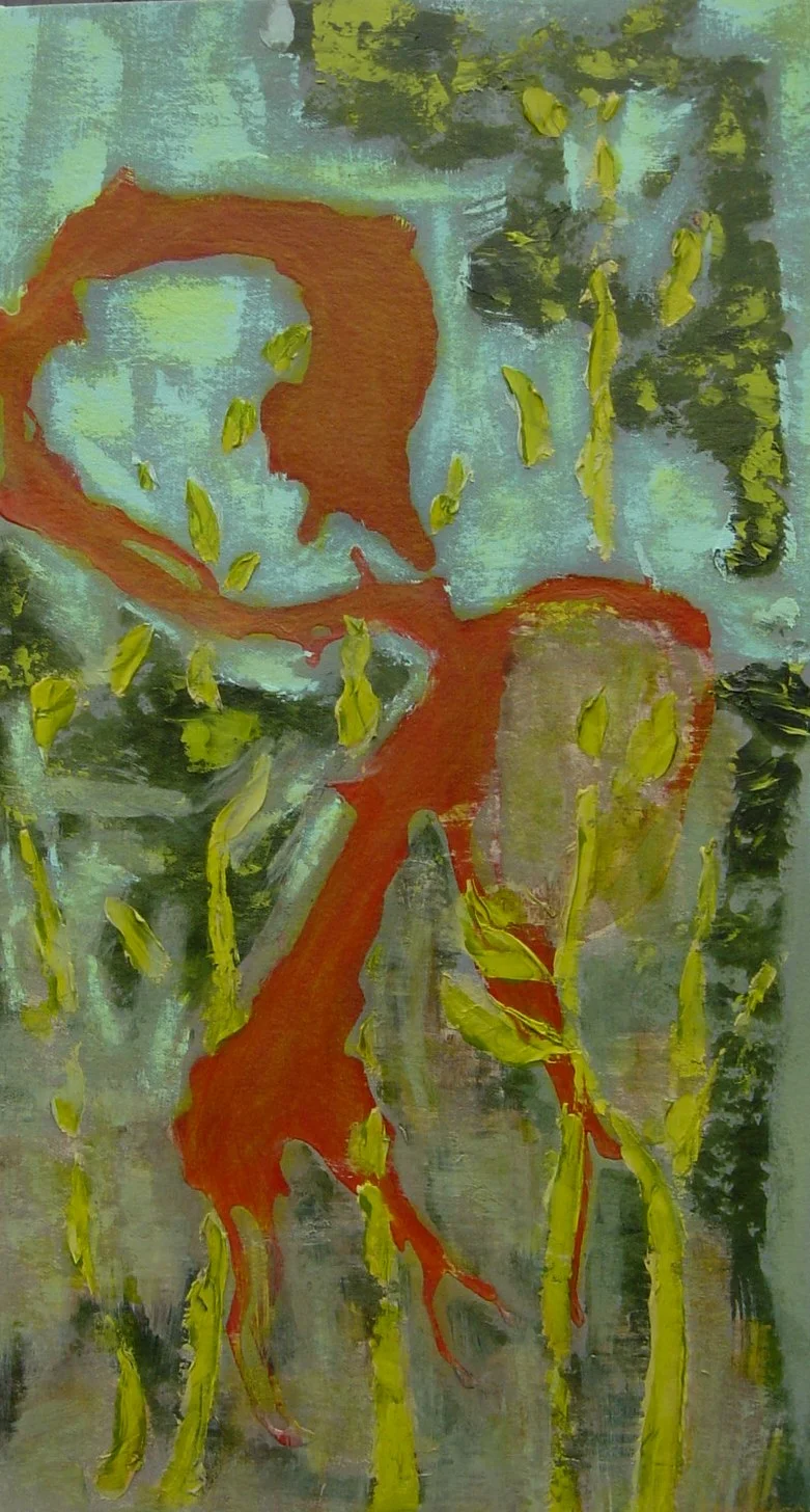 Curved Neck | 31"h x 17"w | Acrylic On Canvas | Abstract Art | Dandridge Art | SOLD