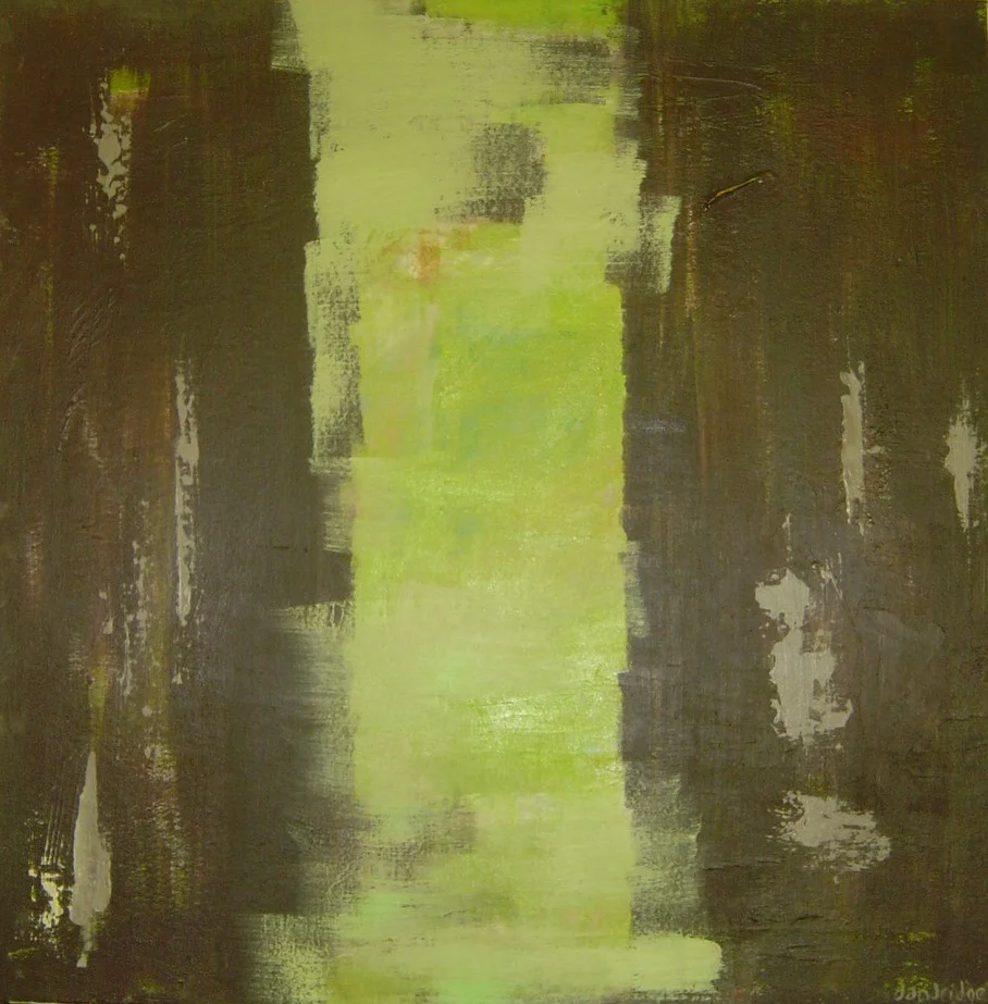 Green Line | Acrylic On Canvas | Abstract Art | Dandridge Art | SOLD