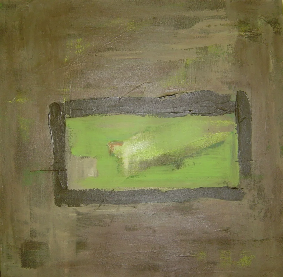 Green Box | Acrylic | Abstract Art | Dandridge Art | SOLD