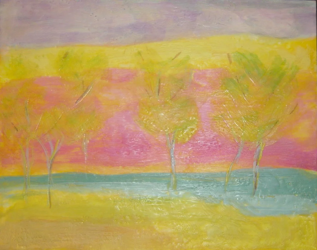 Spring Trees | Encaustic | Abstract Art | Dandridge Art | SOLD