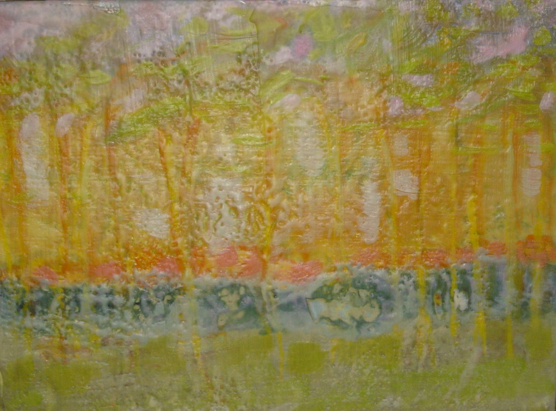 Trout Stream | Encaustic | Abstract Art | Dandridge Art | SOLD