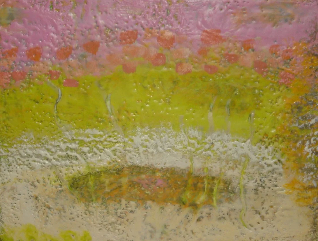 Field Of Poppies | Encaustic | Abstract Art | Dandridge Art | SOLD