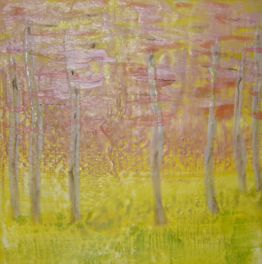 Coral Stalks - Day | Encaustic | Abstract Art | Dandridge Art | SOLD