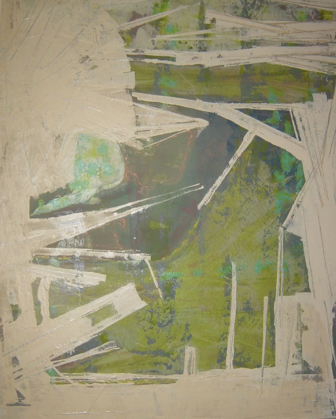 Lamu Aerial II | Acrylic | Abstract Art | Dandridge Art | SOLD