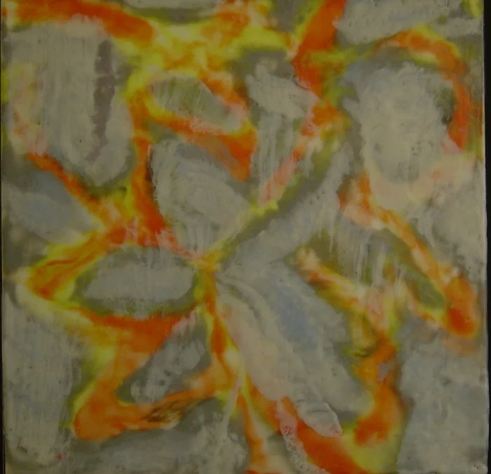 Spree | Encaustic on Framed Panel | 8"x8" | Abstract Art | Dandridge Art | Gifted