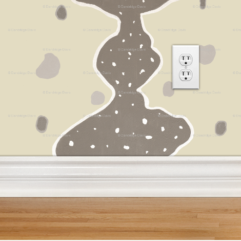 Dandridge Art | Bullfrog Skin Wallpaper | Taupe | Large Scale | 12"h x 24"w | Swatch B
