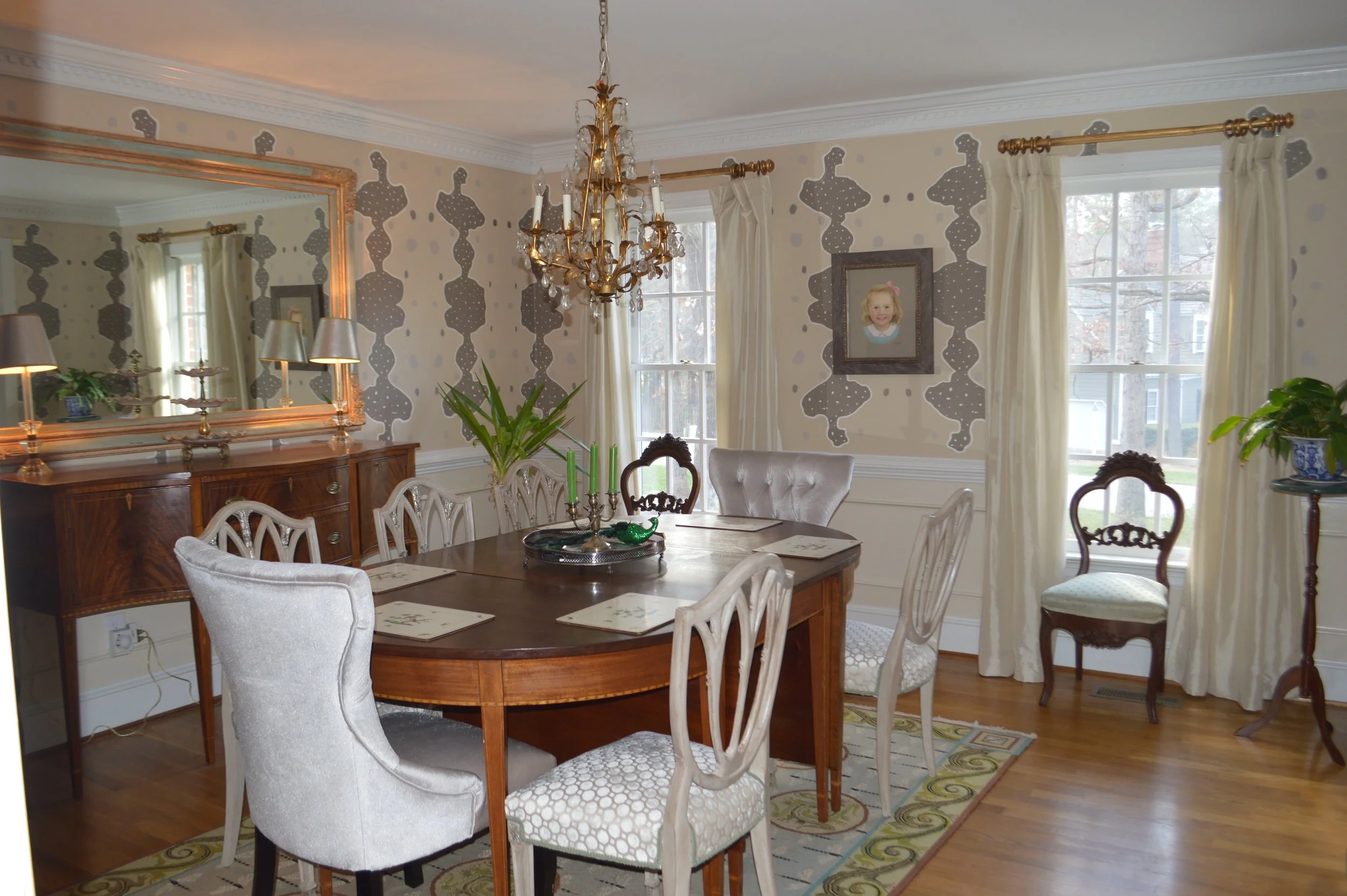 Dandridge Art | Bullfrog Skin Wallpaper Install | Taupe | Large Scale | 24" Wide | A-B-A-B Mirrored Repeat