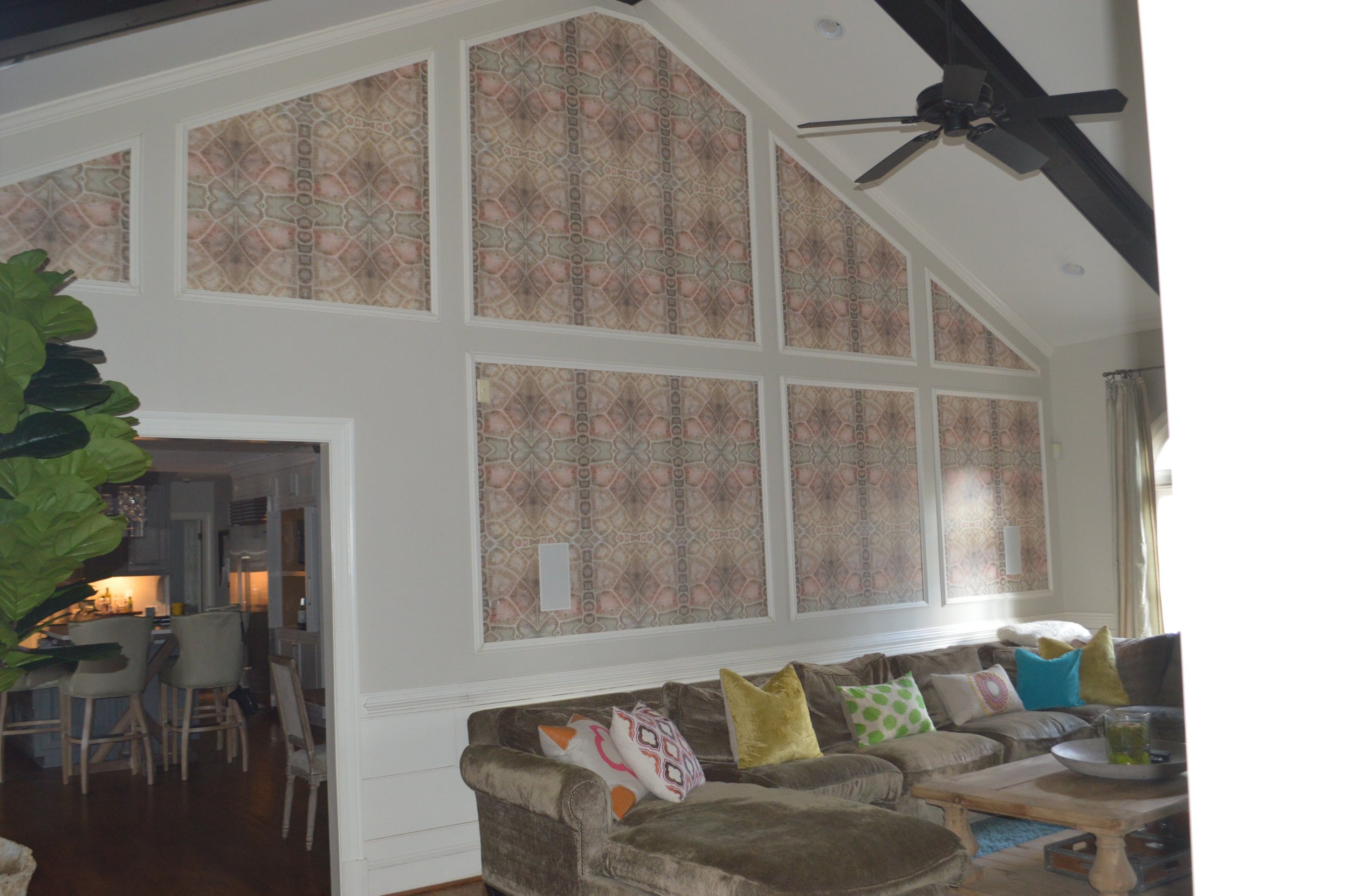 Dandridge Art | Tortoise Shell Wallpaper Install | Coral | 24" Wide | Mirrored Repeat