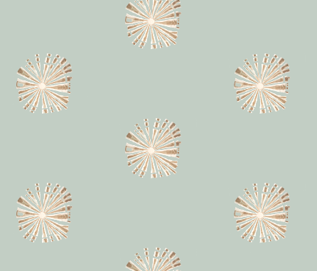 Dandridge Art | Shell Flower | Half-Drop Repeat