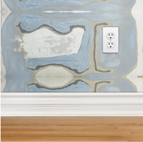 Dandridge Art | Blue Tusk Wallpaper | 12"h x 24"w | Swatch A