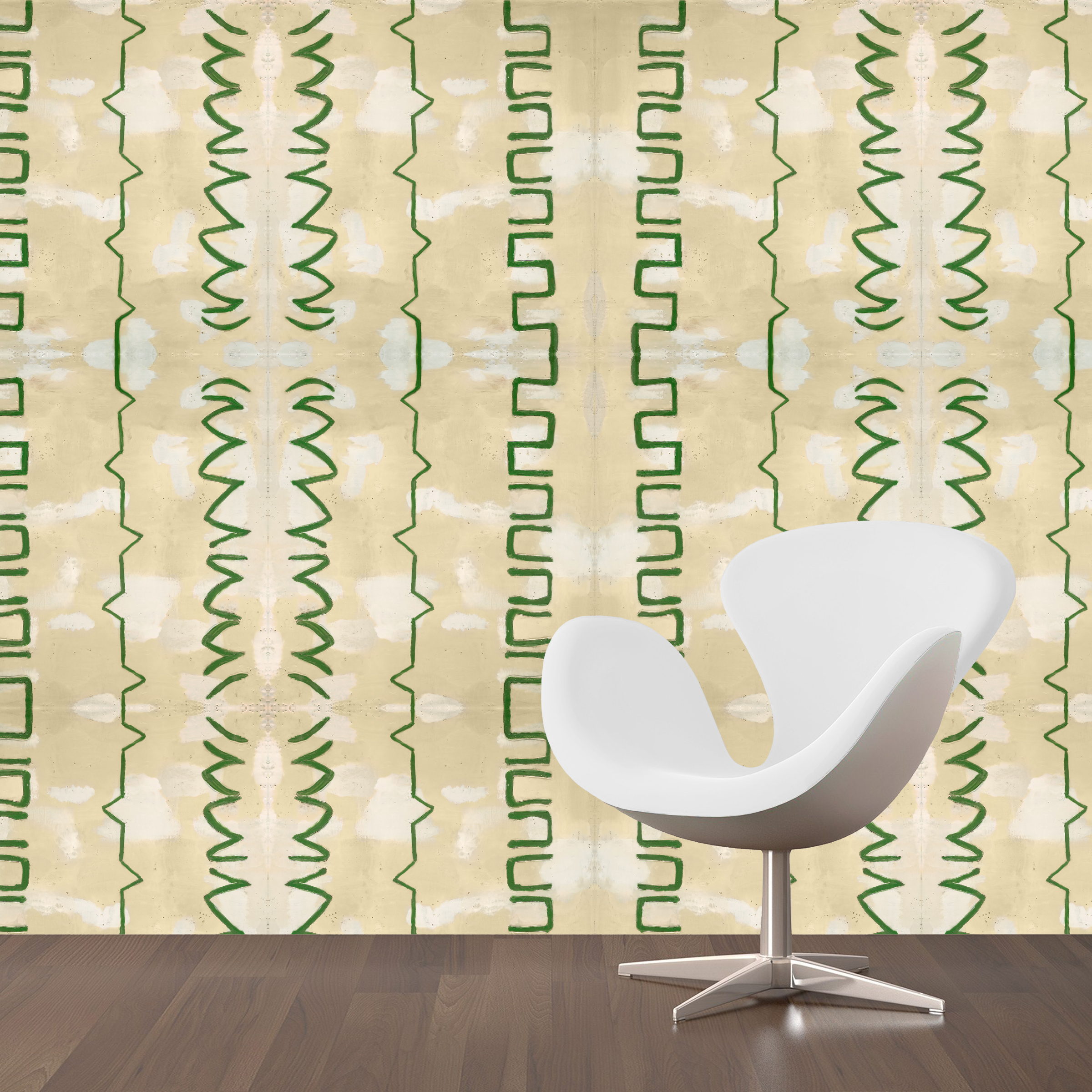 Dandridge Art | Brick Brack Wallpaper | Large Scale | Mirrored Repeat