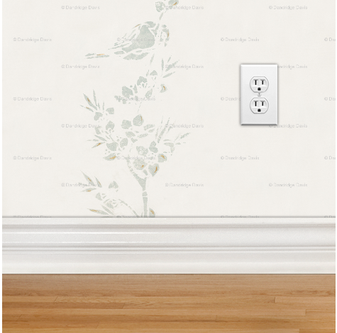 Dandridge Art | Apple Blossom Wallpaper | 12"h x 24"w | Swatch A