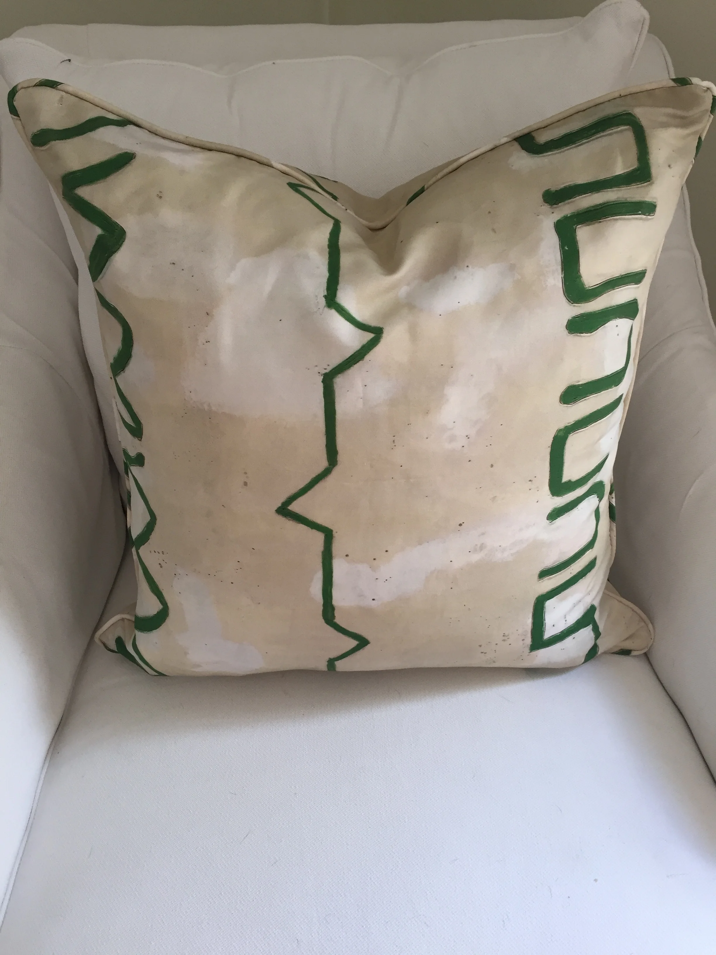 Dandridge Art | Brick Brack Pillow | 22” x 22” | Linen Cotton Canvas