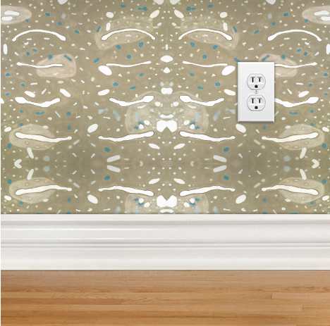 Dandridge Art | Pearl Ray Shagreen Wallpaper Swatch | 12”h x 24"w