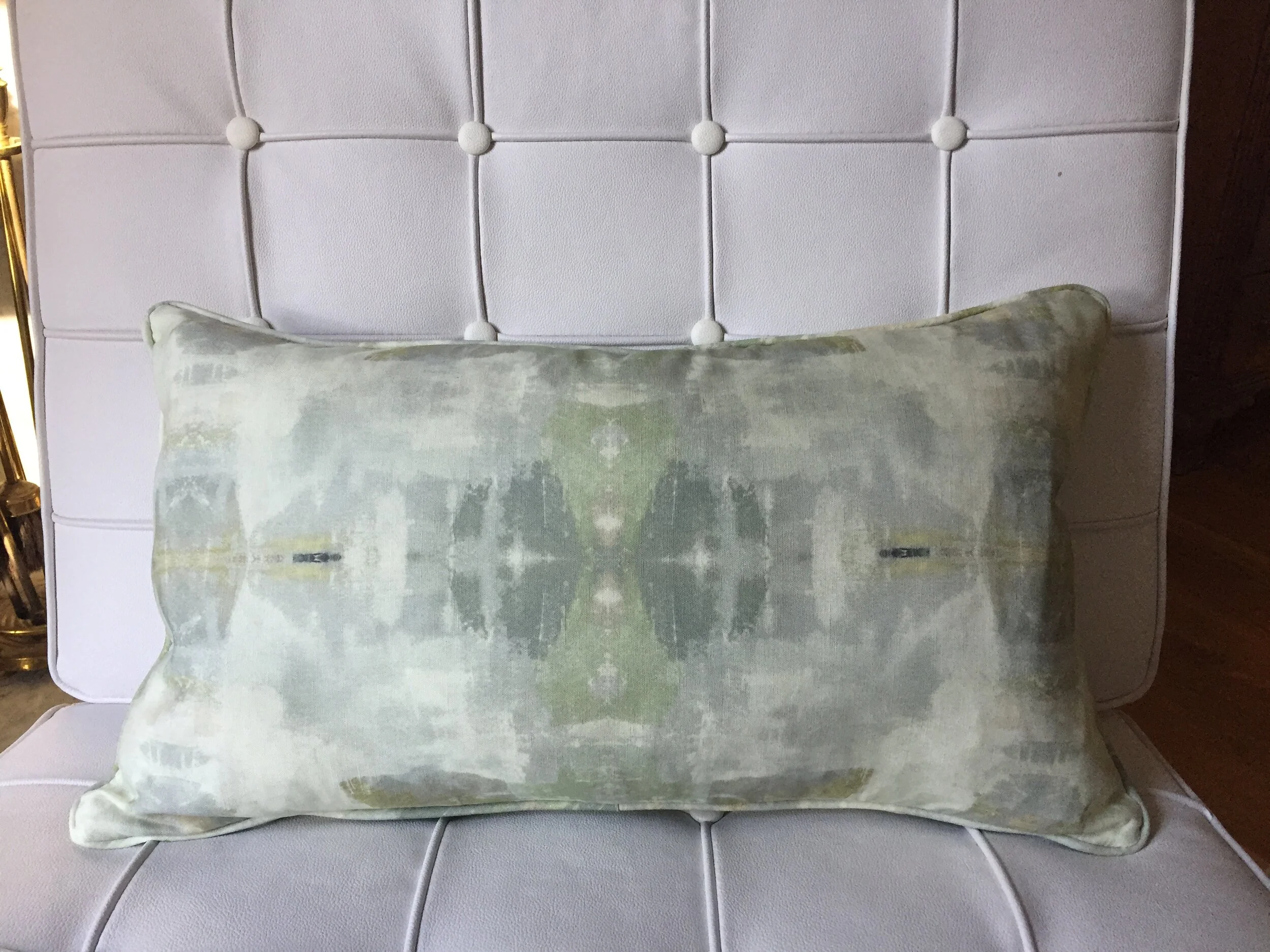 Dandridge Art | Lily Pad Decorative Lumbar Pillow | 14 x 24 | Linen Cotton Canvas | Richmond, VA 