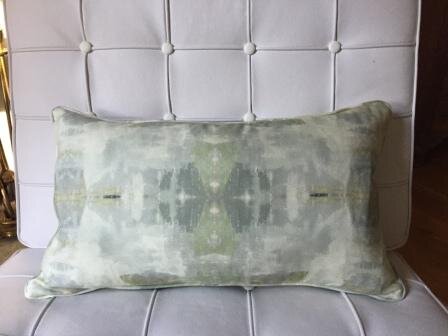 Dandridge Art | Lily Pad Decorative Lumbar Pillow | 14 x 24 | Linen Cotton Canvas | Richmond, VA
