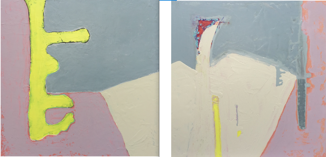 Phoenix Diptych | 24"h x 48"w | Mixed Media on Canvas | Dandridge Art | Abstract Art | SOLD