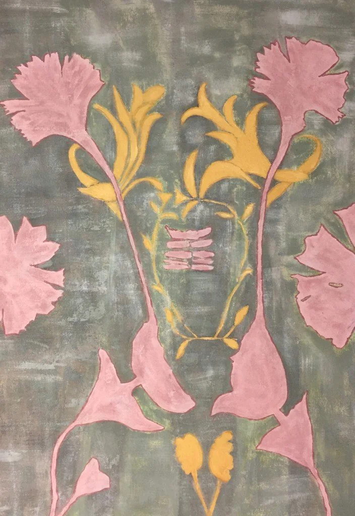 Sloan Street Acanthus | 43"h x 30"w | Mixed Media on Canvas | Abstract Art | Dandridge Art | $1800