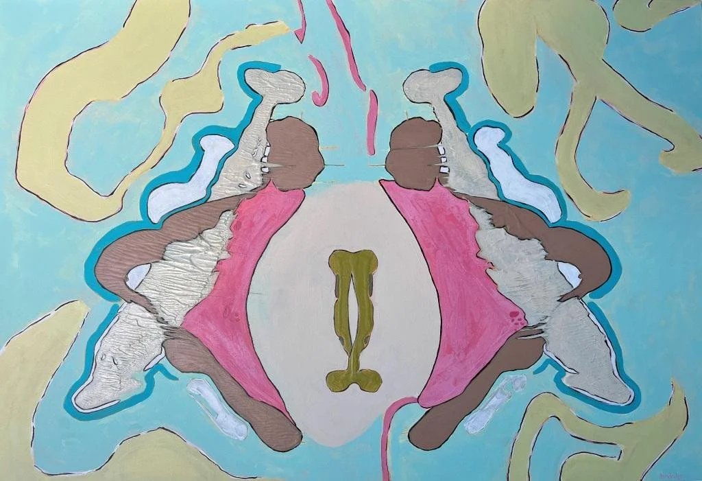 The Other Side | 34"h x 50"w | Mixed Media on Canvas | Dandridge Art | Abstract Art