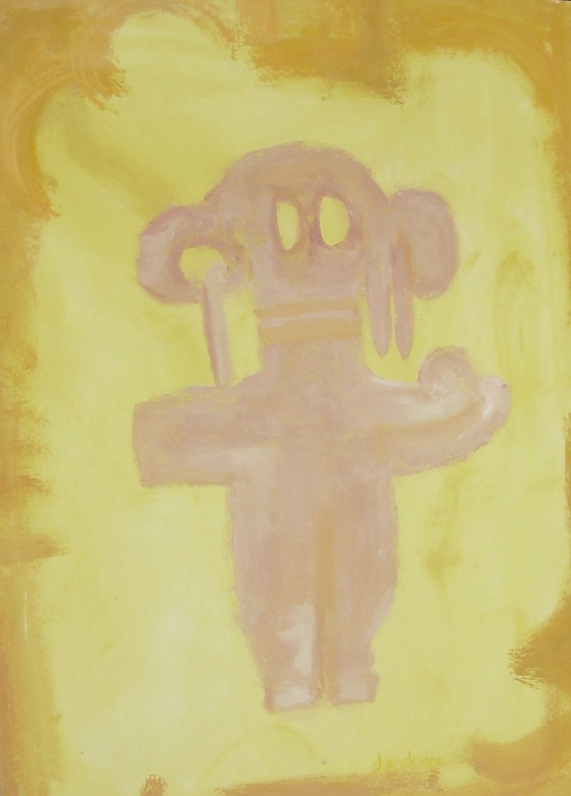 Fertility Goddess | 56"h x 40"w | Acrylic on Canvas | Abstract Art | Dandridge Davis 