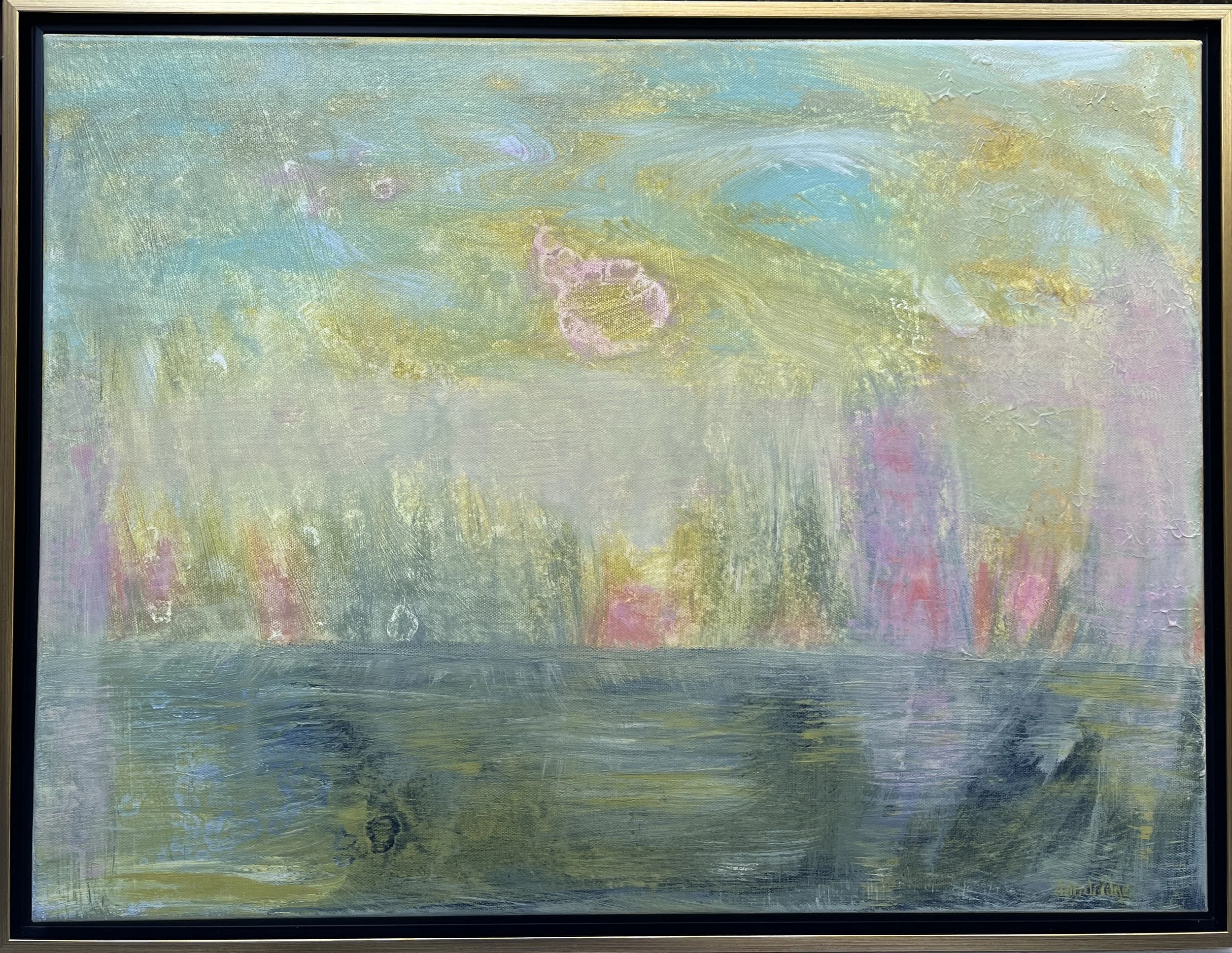 Pondscape | 18"x 24" | Mixed Media on Canvas | Dandridge Art | Abstract Art | SOLD