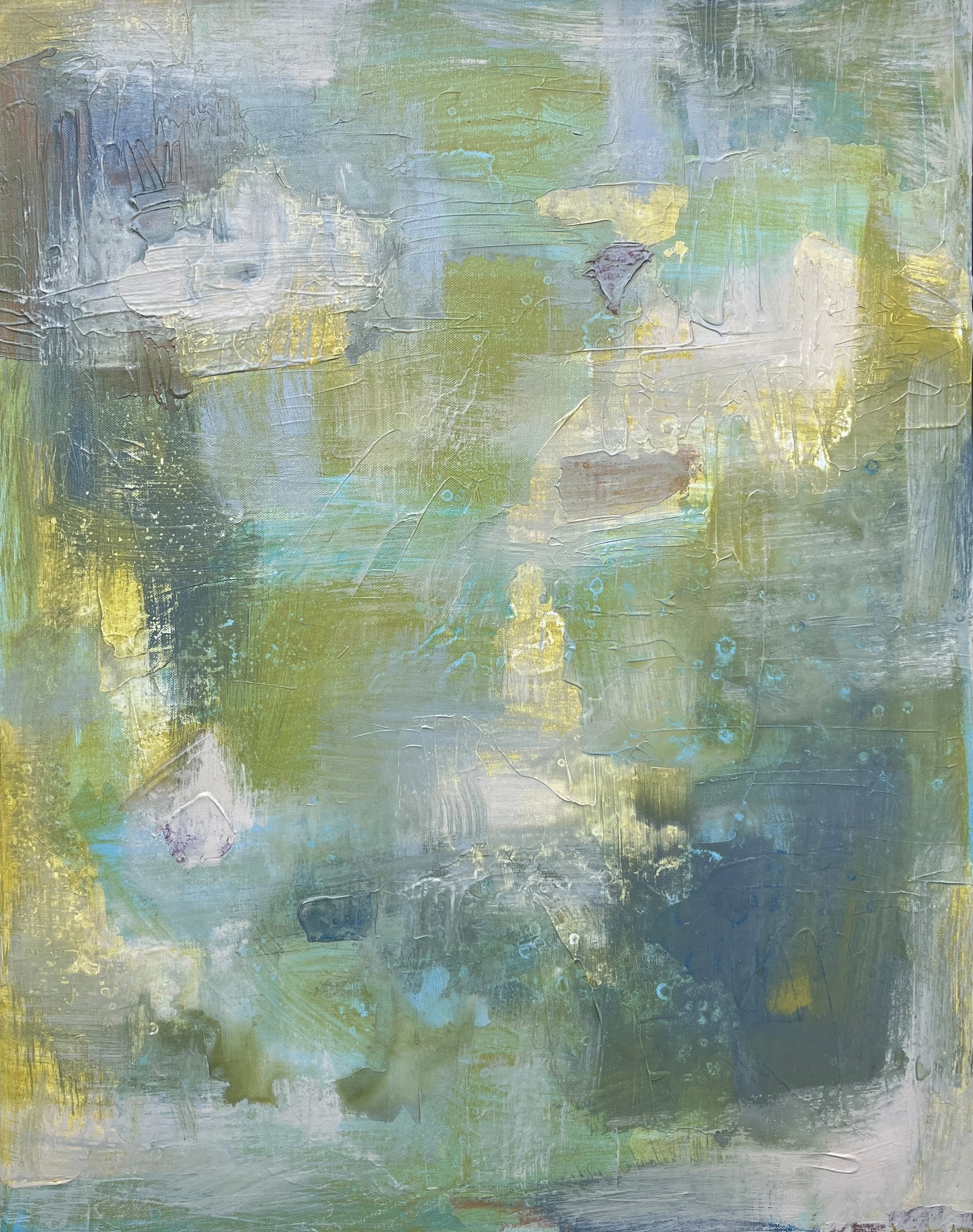 Immerse | 28" x 22" | Mixed Media on Canvas | Dandridge Art | Abstract Art