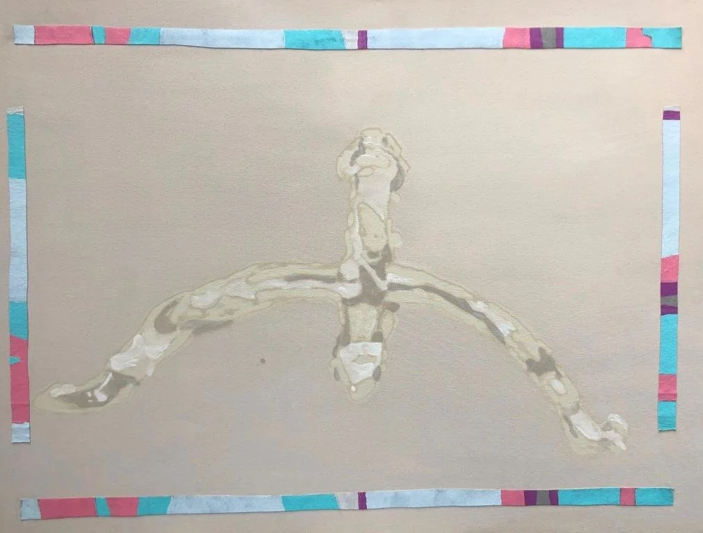 Embellished Encrusted Bow | 33'h x 43"w | Mixed Media on Canvas Gallery Wrapped | Dandridge Art | Abstract Art