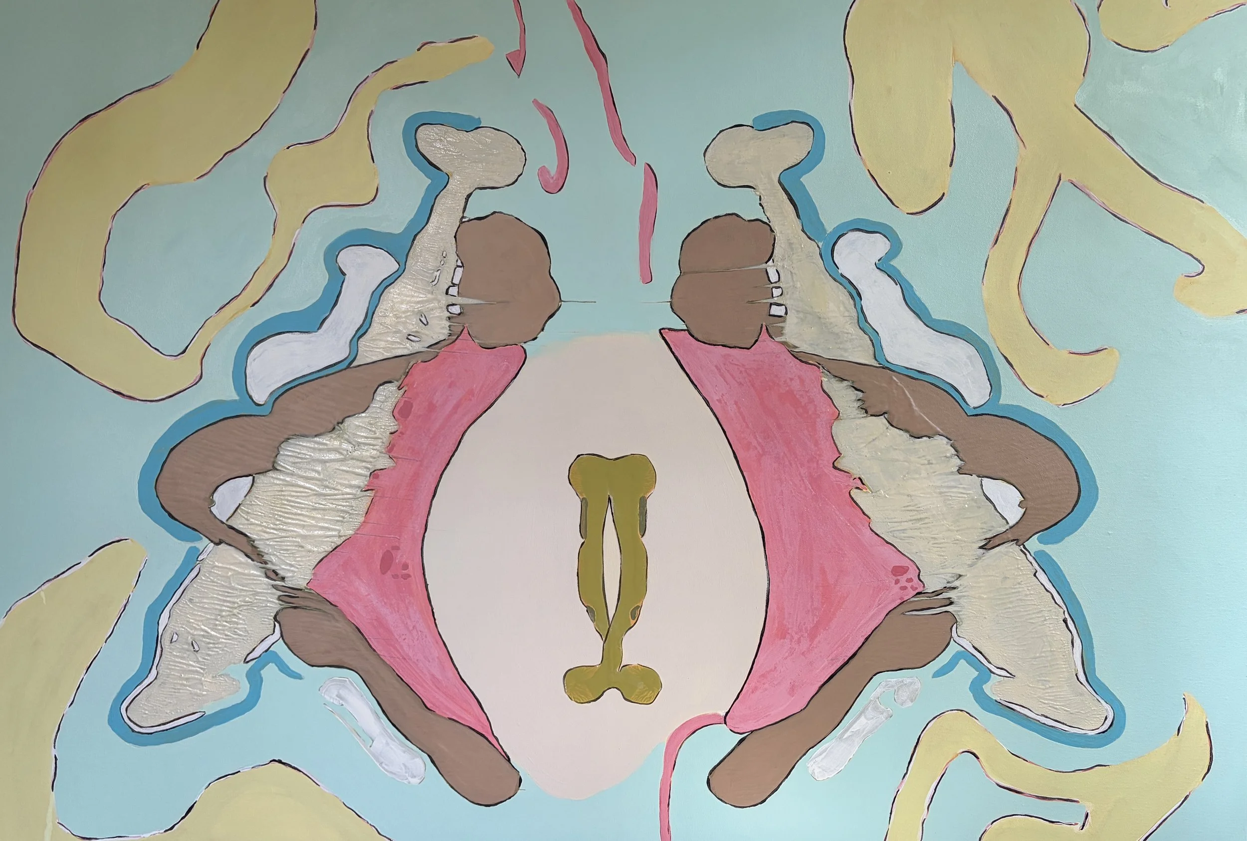 The Other Side | Mixed Media On Canvas | 34"h x 50"w | Dandridge Art | Abstract Art 